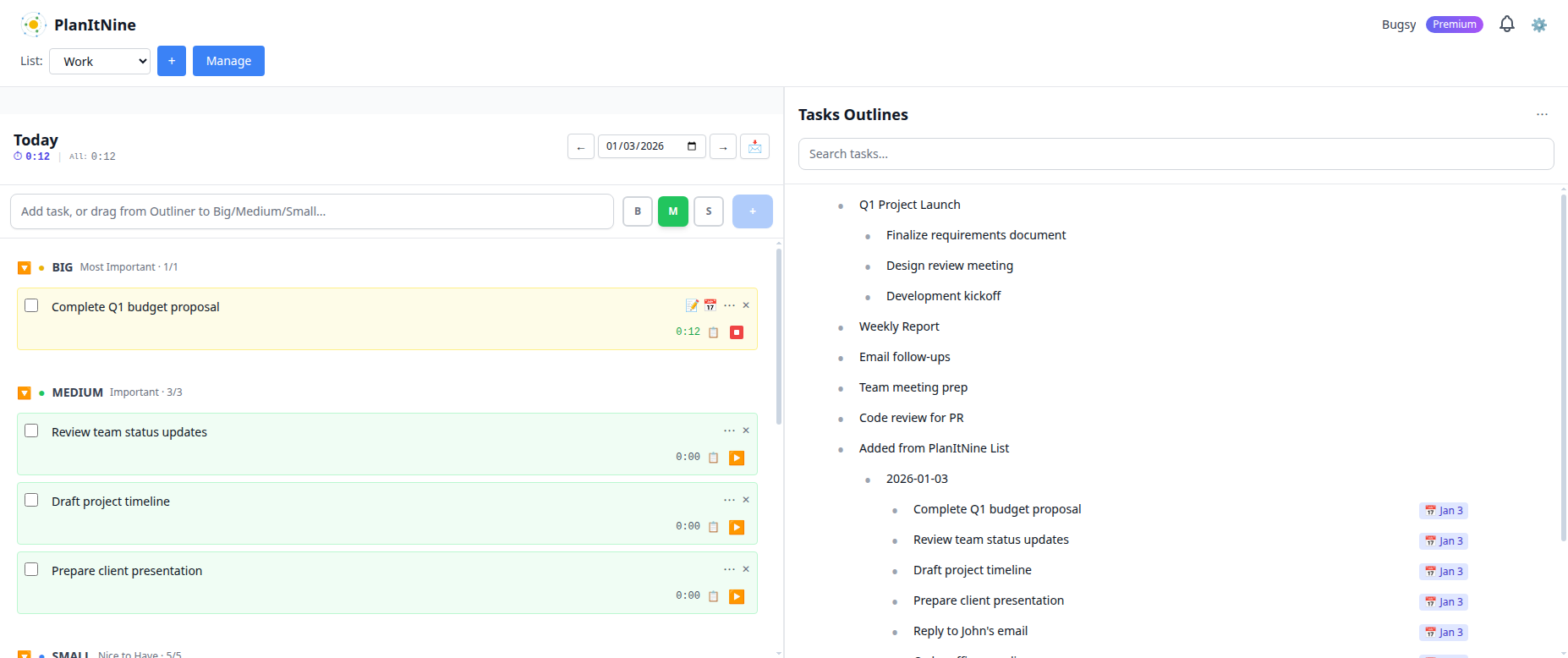Timer running on a task